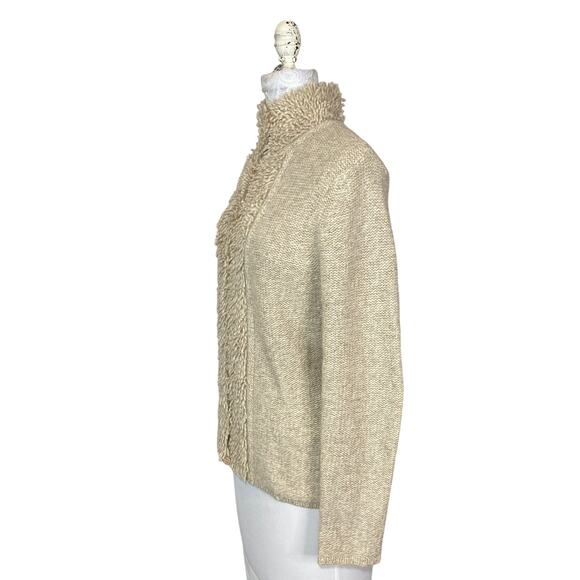 Vintage Country Shop Lamb Rabbit Hair Blend Oatmeal Cardigan Sweater Women Med - Picture 5 of 9